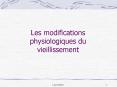 Les modifications physiologiques du vieillissement