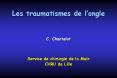 Les traumatismes de longle