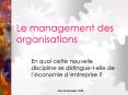 Le management des organisations