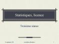 Statistiques, licence