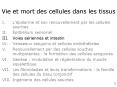 Vie et mort des cellules dans les tissus