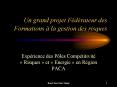 Un grand projet Fdrateur des Formations la gestion des risques