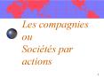 Les compagnies ou Socits par actions