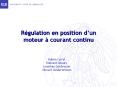 Rgulation en position dun moteur courant continu