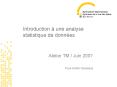 Introduction une analyse statistique de donnes