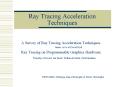 Ray Tracing Acceleration Techniques