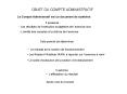 OBJET DU COMPTE ADMINISTRATIF