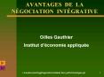 AVANTAGES DE LA NGOCIATION INTGRATIVE