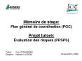 Mmoire de stage: Plan gnral de coordination PGC Projet tutor: valuation des risques PPSPS
