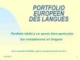 PORTFOLIO EUROPEEN DES LANGUES