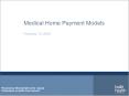 Medical Home Payment Models