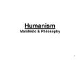 HumanismManifesto & Philosophy