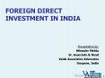 FOREIGN DIRECT INVESTMENT IN INDIA