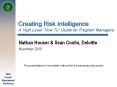 Creating Risk IntelligenceA High Level How To Guide for Program Managers