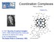 Coordination Complexes