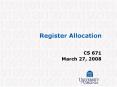 Register Allocation