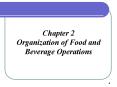Chapter 2 Organization of Food and Beverage Operations