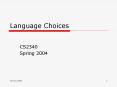 Language Choices