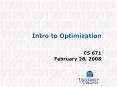 Intro to Optimization