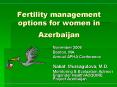 Fertility management options for women in Azerbaijan
