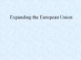 Expanding the European Union