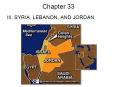 III. SYRIA, LEBANON, AND JORDAN