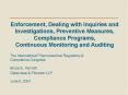 Enforcement, Dealing with Inquiries and Investigations, Preventive Measures, Compliance Programs, Co