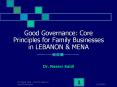 Good Governance: Core Principles for Family Businesses in LEBANON