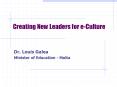Creating New Leaders for eCulture