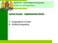 Eastern Europe Supplementary Notes