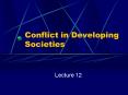Conflict in Developing Societies