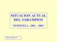 SITUACION ACTUAL DEL SARAMPION