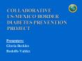 COLLABORATIVE USMEXICO BORDER DIABETES PREVENTION PROJECT