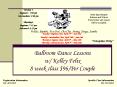 Ballroom Dance Lessons w Kelley Felix 8 week class $96Per Couple
