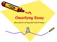 Classifying Essay