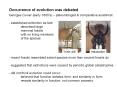 Occurrence of evolution was debated