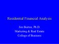 Residential Financial Analysis