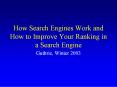 How Search Engines Work and How to Improve Your Ranking in a Search Engine