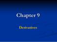 Chapter 9 Derivatives