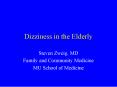 Dizziness in the Elderly