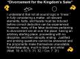 Divorcement for the Kingdoms Sake