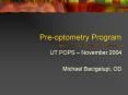 Preoptometry Program