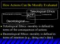 How Actions Can Be Morally Evaluated