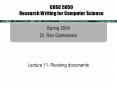 COSC 5050 Research Writing for Computer Science