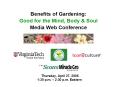 Benefits of Gardening:
