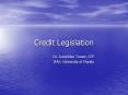 Credit Legislation