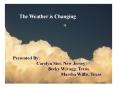 The Weather is Changing