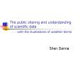 The public sharing and understanding of scientific data with the illustrations of weather terms
