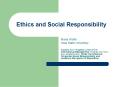 Ethics and Social Responsibility