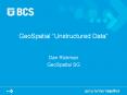 GeoSpatial Unstructured Data